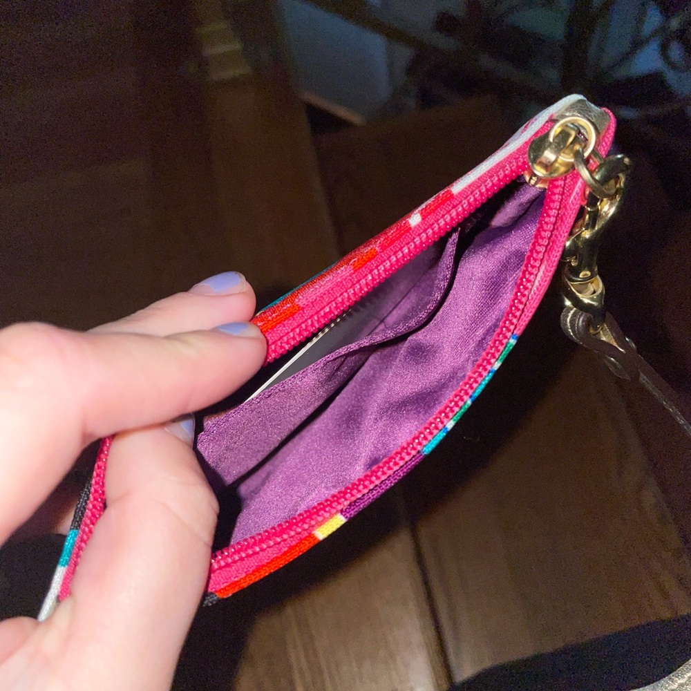 Brand new multi color coach wristlet